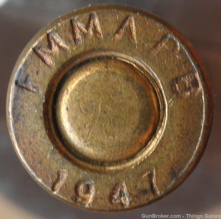 7.63mm Mannlicher pistol round. Made 1947 in Argentina.-img-0