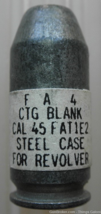 .45 ACP Frankford Arsenal 1944 steel Experimental FAT1E2 Revolver Blank.-img-0