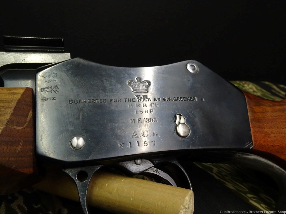 BSA Cadet Enfield 1884 Greener Rifle 375 W Custom Stock Trigger Work -img-10