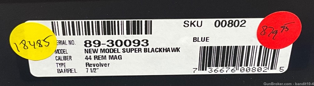 Ruger Super Blackhawk - 00802 - 44MAG - Traditional Western Style - 18485-img-6