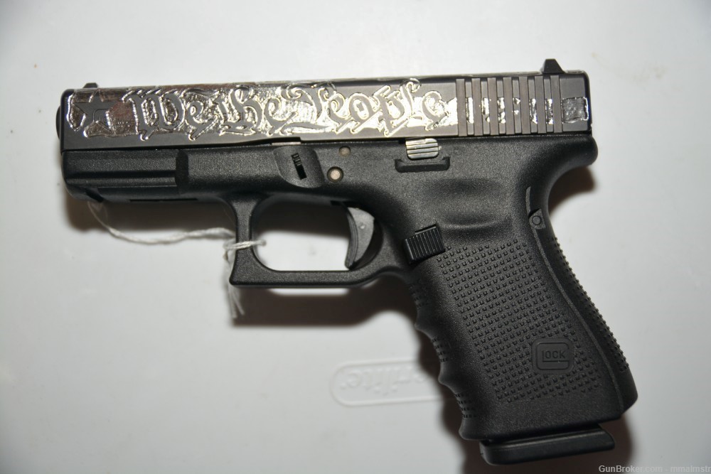 Glock 19 G19 9 mm Custom Engraved We The People-img-0