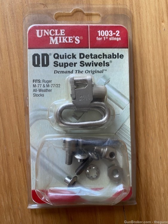Uncle Mikes Quick Detachable Super Swivels 1003-2 for 1” Slings-img-0