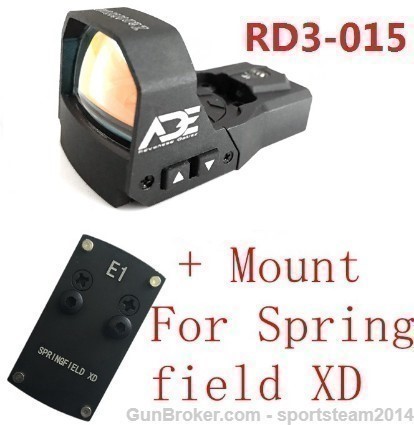ADE RD3-015 RED Dot Sight + XD MOUNT for Springfield XD XDS pistol-img-0