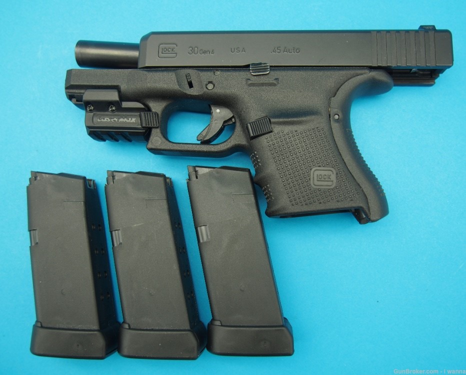 Glock 30 Gen 4 .45ACP w/Lasermax+3 Mags *LIKE-NEW* Penny/NoReserve/NoCCFee!-img-21