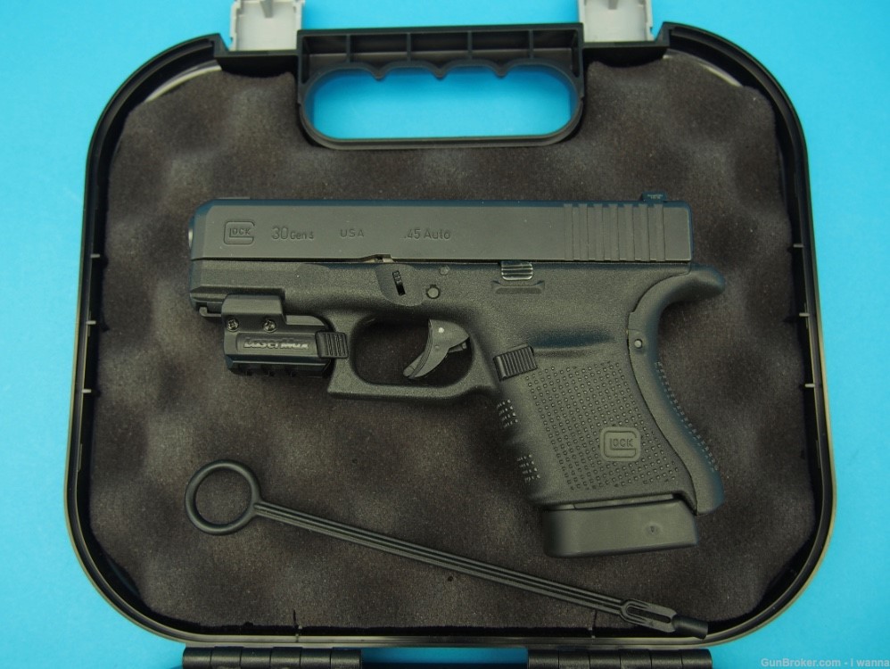 Glock 30 Gen 4 .45ACP w/Lasermax+3 Mags *LIKE-NEW* Penny/NoReserve/NoCCFee!-img-0