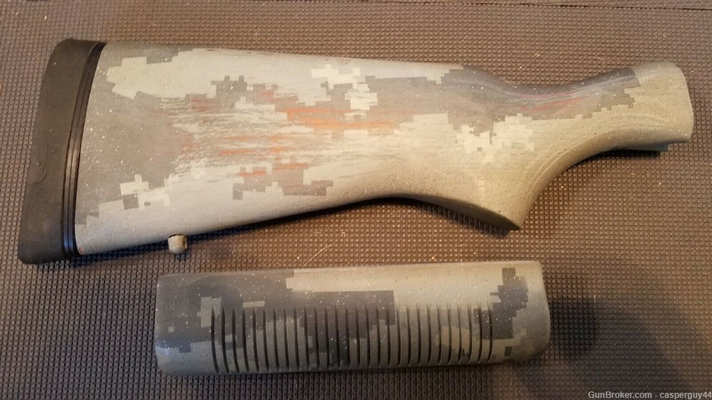 Remington 870/1187 12 Gauge Camo wood Stock and Riot style Forend set with -img-4