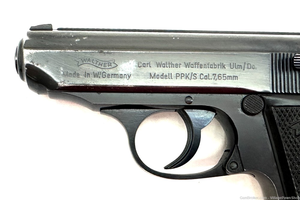 Carl Walther/ Interarms PPK/S 7.65mm (.32 ACP) 3.25" W Germany Used C-7167-img-1
