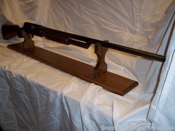 Mantle Style Display Rack for Shotgun - Walnut-img-2