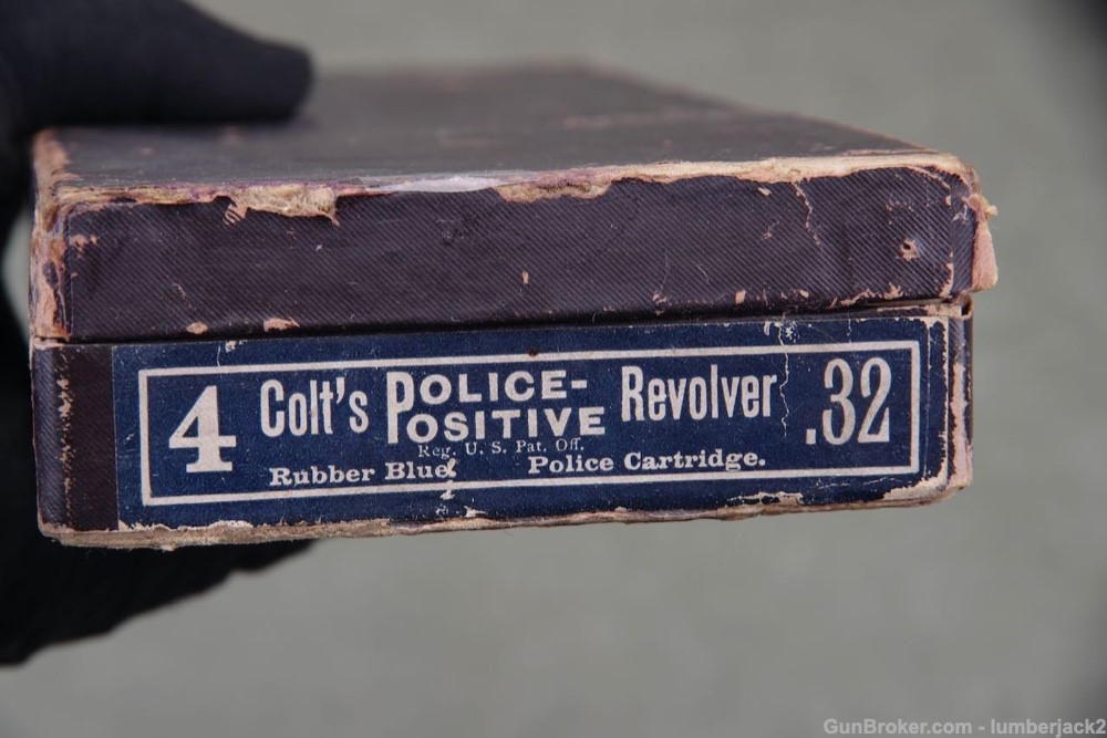 High Condition 1924 Colt Police Positive 32 Police 4'' Blue with Orig Box -img-2