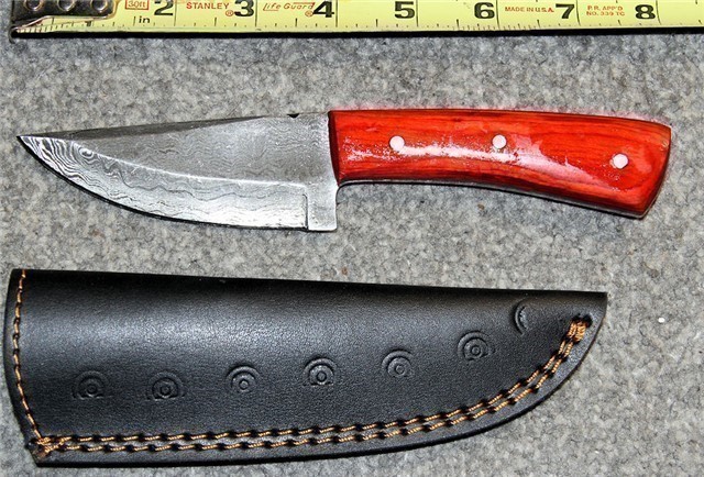 HUNTING-CAMP KNIFE # 25 DAMASCUS STEEL-img-0