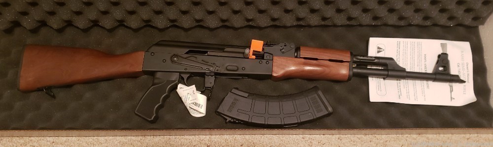 RAS47 Walnut 7.62x39 AK47 scope rail NIB AK 47 -img-0