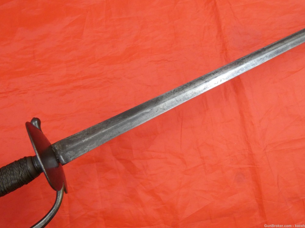 18 cent. BRITISH m1786 INFANTRY OFFICERS SWORD Steel Hilt Leather Scabbard -img-15