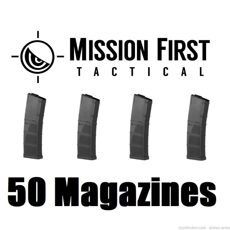 ( 50 ) Mission First Tactical 5.56 NATO 30 Round Magazines SCPM556BAG-BL-img-1