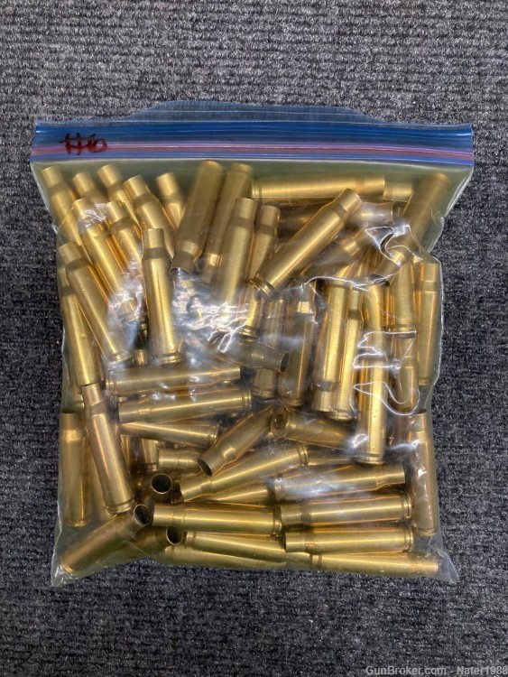 Win 308 brass 100 rounds, once fired, cleaned, resized, trimmed, PRIMED-img-0