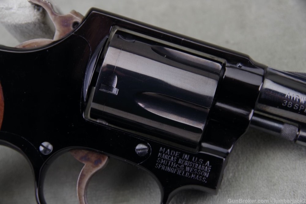 1983 Smith & Wesson 37 Airweight 38 Special 2'' Blue w Orig Box Papers 99%+-img-14