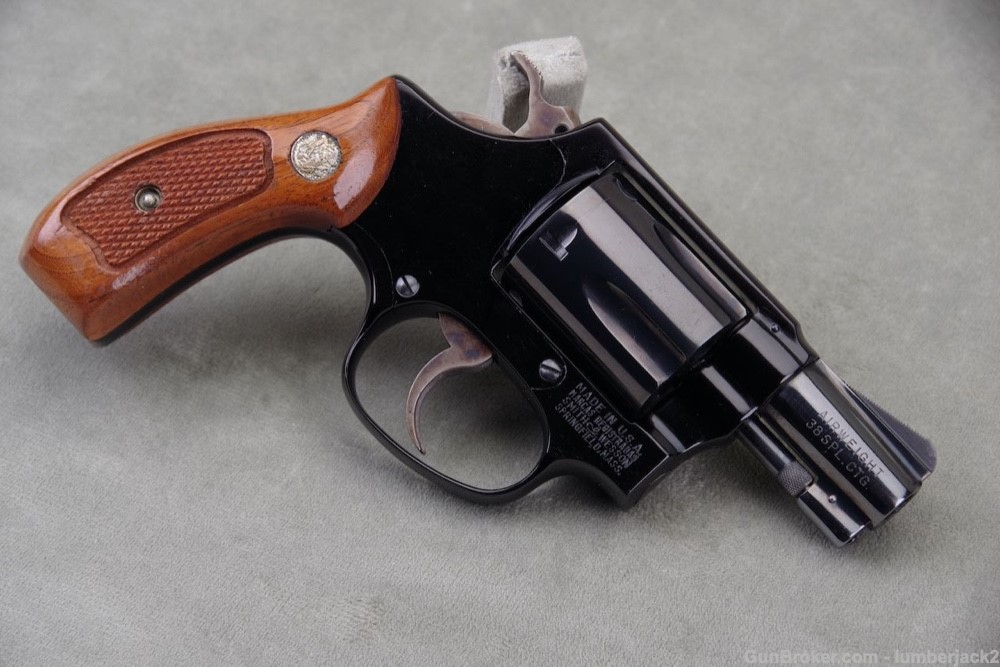 1983 Smith & Wesson 37 Airweight 38 Special 2'' Blue w Orig Box Papers 99%+-img-33