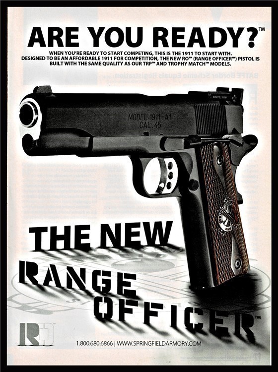 2011 SPRINGFIELD ARMORY RO Range Officer Pistol PRINT AD-img-0