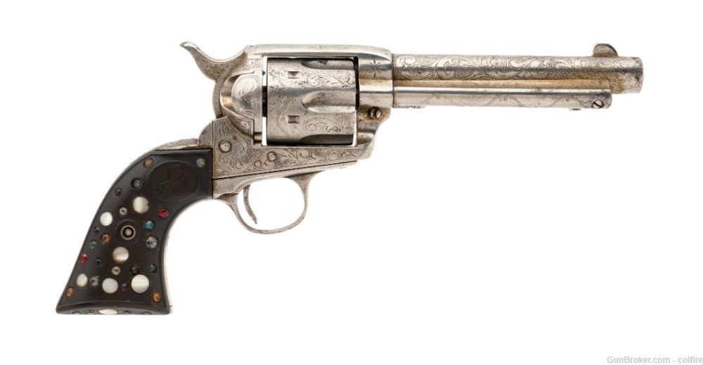 ENGRAVED COLT SINGLE ACTION ARMY 44-40 (C18093)-img-1