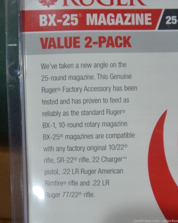 2 New Hi-Capacity Mags for Ruger 10/22 Rifle, 25 Rounds-img-2