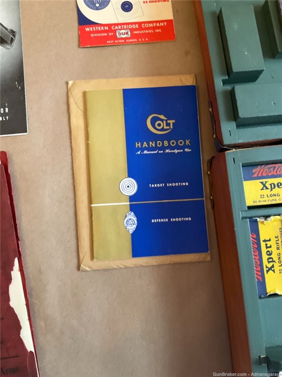 Vintage colt Woodsman box w/ manuals, ammo & grips-img-3