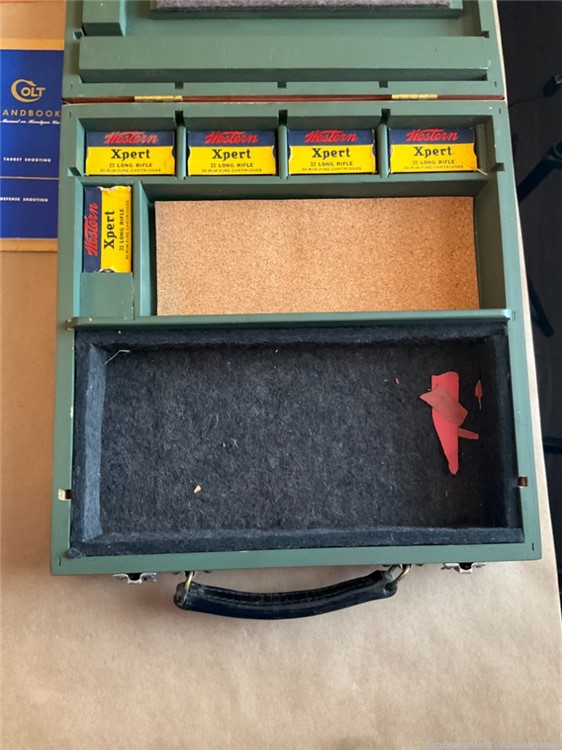 Vintage colt Woodsman box w/ manuals, ammo & grips-img-18