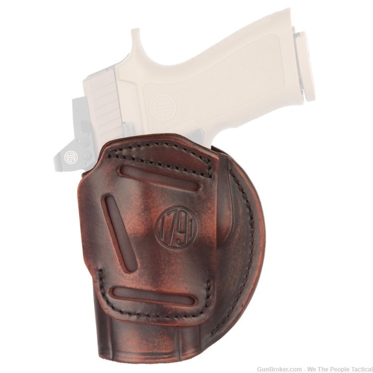 1791 4 Way Holster Size 6 IWB or OWB Holster Matte Vintage Leather NEW-img-0