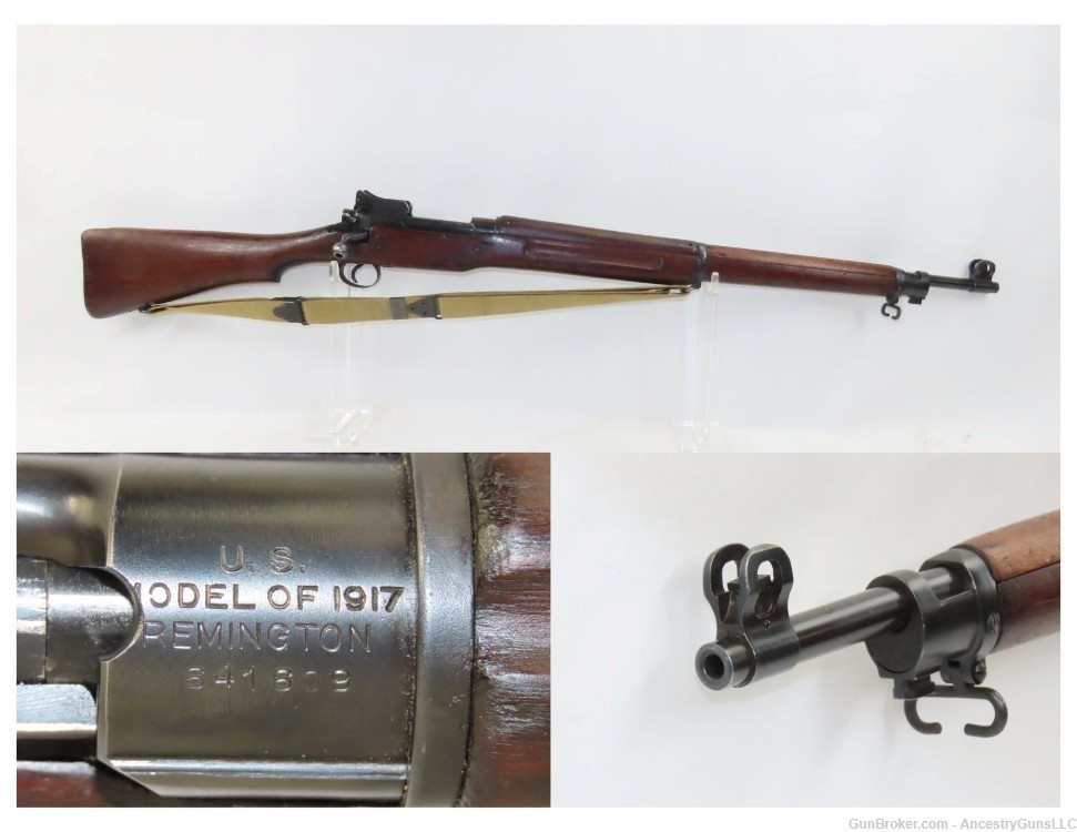 WORLD WAR I Era REMINGTON U.S. M1917 Bolt Action C&R MILITARY Rifle .30-06 -img-0