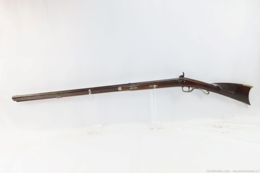 TRENTON, NJ c1850s H. PARKER & CO. .36 FRONTIER Pioneer Long Rifle  Antique-img-14
