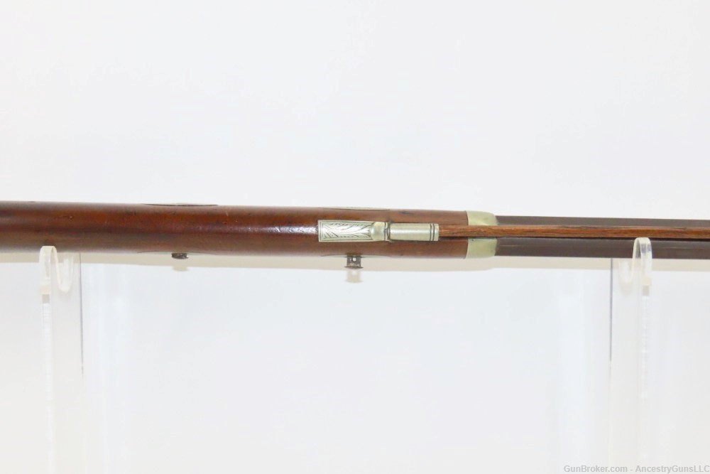 TRENTON, NJ c1850s H. PARKER & CO. .36 FRONTIER Pioneer Long Rifle  Antique-img-8
