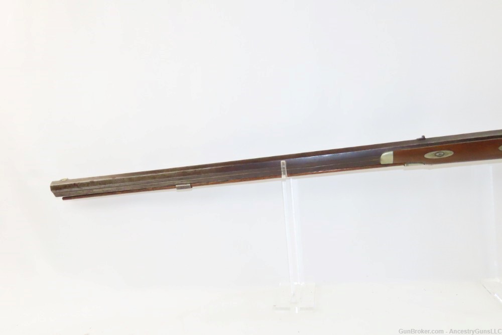 TRENTON, NJ c1850s H. PARKER & CO. .36 FRONTIER Pioneer Long Rifle  Antique-img-17