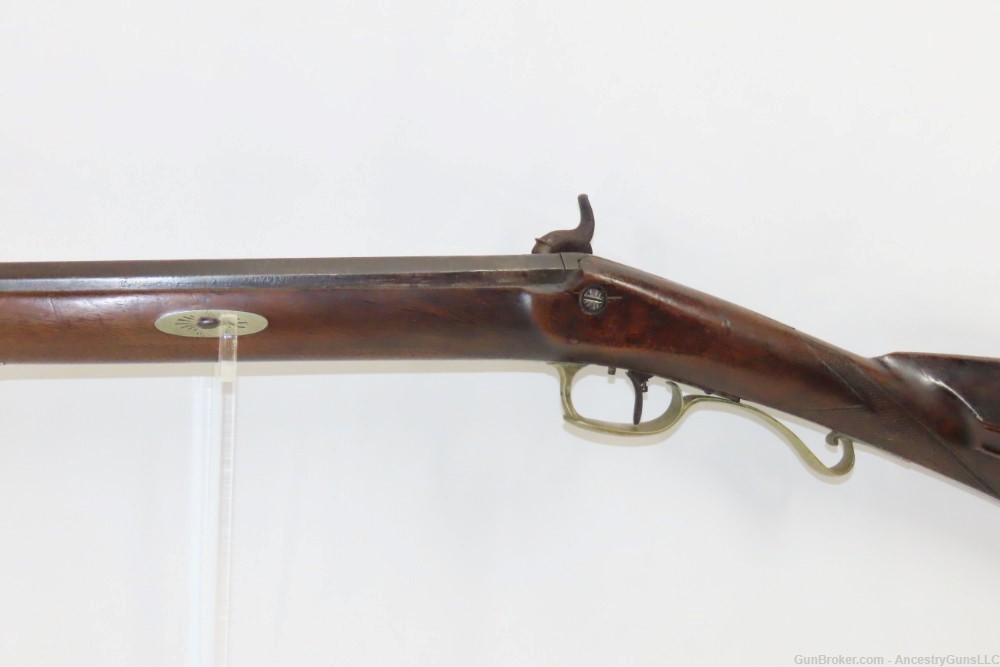 TRENTON, NJ c1850s H. PARKER & CO. .36 FRONTIER Pioneer Long Rifle  Antique-img-16