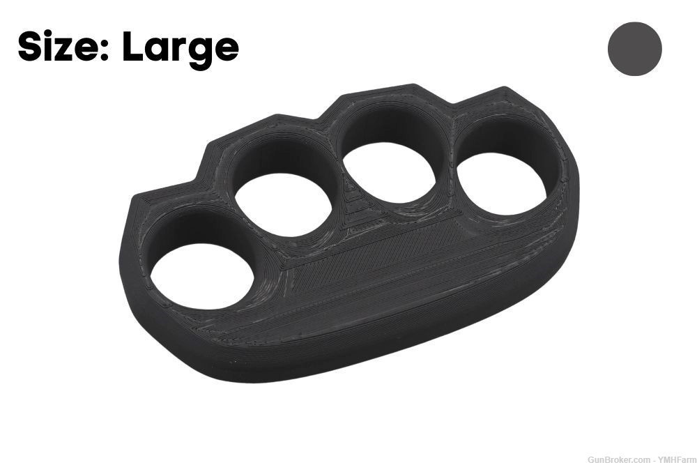 Ergo Knuckles Large Tactical Black Plastic Knuckles-img-0