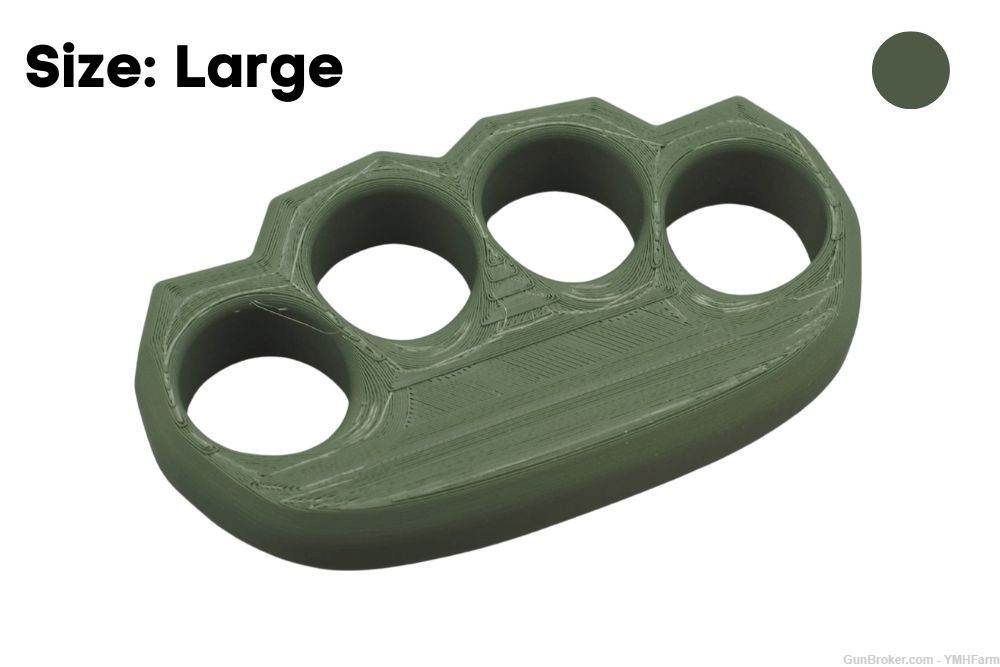 Ergo Knuckles Large Olive Drab Green Plastic Knuckles-img-0