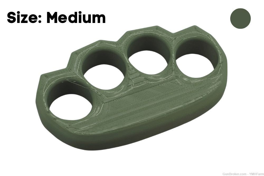Ergo Knuckles Medium Olive Drab Green Plastic Knuckles-img-0