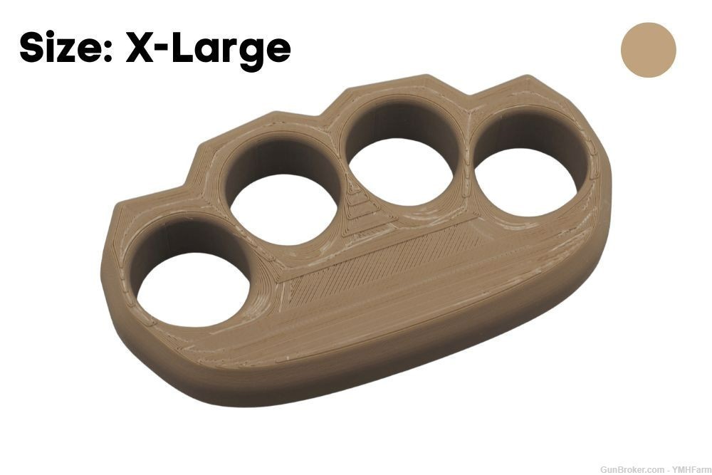 Ergo Knuckles X-Large Coyote Tan Plastic Knuckles-img-0