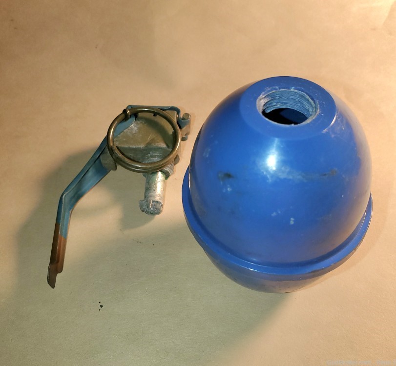 Inert Practice Grenade blue plastic with spoon, head and pin.-img-5