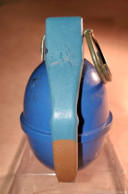 Inert Practice Grenade blue plastic with spoon, head and pin.-img-4