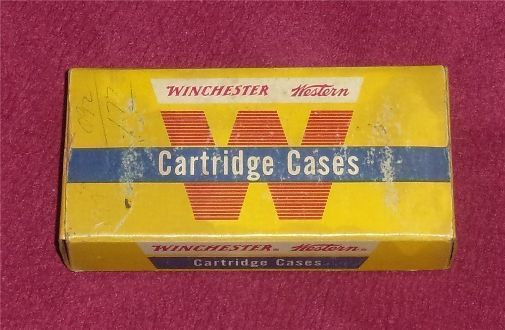WINCHESTER WESTERN .222 REM. 20 PRIMED CARTRIDGE CASES & BOX-img-0
