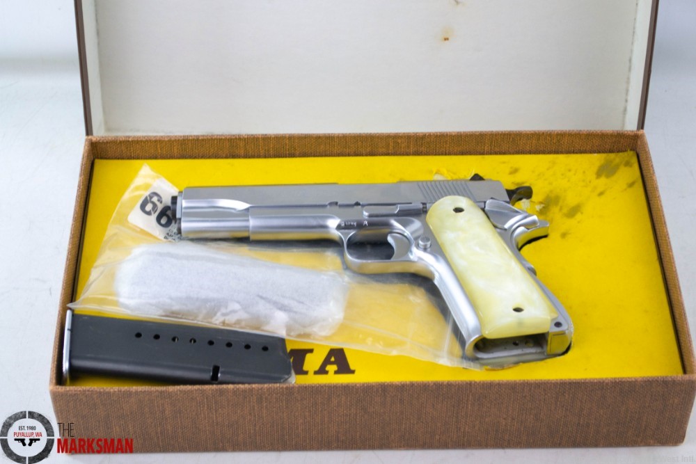Llama C-IXA Pistol, .45 ACP, Used, Chrome 2 Sets of Grips-img-7