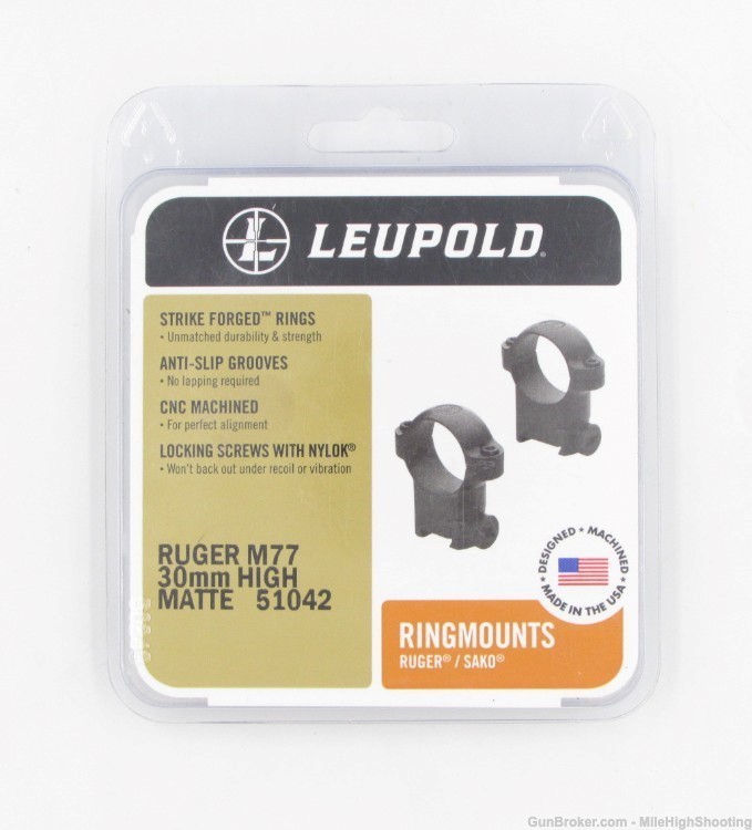Leupold: Ruger M77 30MM Ring Mounts 51042 -img-1