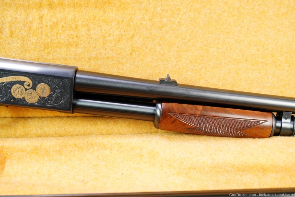 Ithaca Model 37 LAPD 12 GA 28" 18 1/2" Engraved Pump Action Shotgun, 1981-img-31