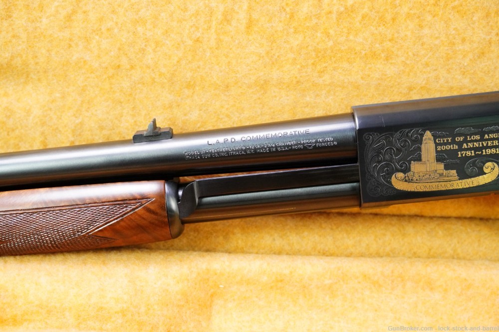 Ithaca Model 37 LAPD 12 GA 28" 18 1/2" Engraved Pump Action Shotgun, 1981-img-34