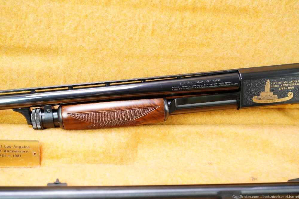 Ithaca Model 37 LAPD 12 GA 28" 18 1/2" Engraved Pump Action Shotgun, 1981-img-11