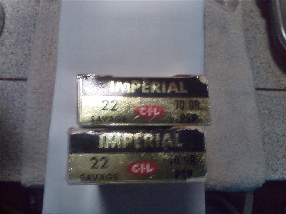Imperial 22 Savage 70 gr. PSP ammo-2 full boxes & 19 rds. Dominion SP ammo-img-1