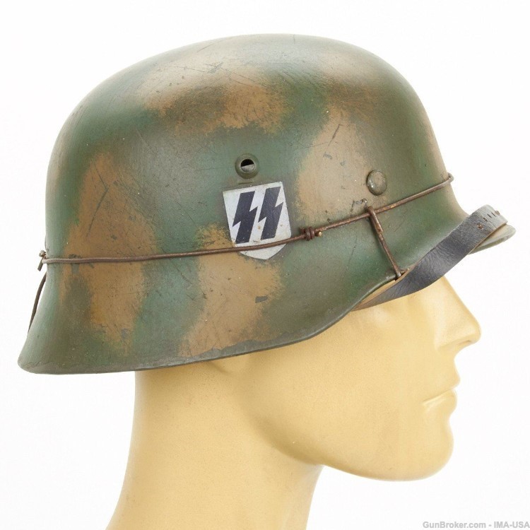 German WWII Replica M35 Steel Helmet - Tricolor 12th SS Panzer Normandy-img-2