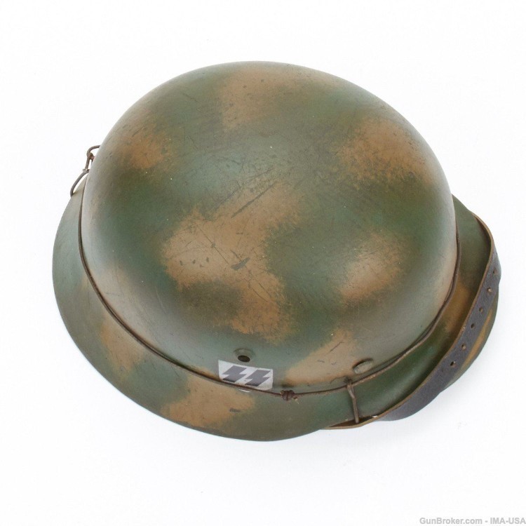 German WWII Replica M35 Steel Helmet - Tricolor 12th SS Panzer Normandy-img-6