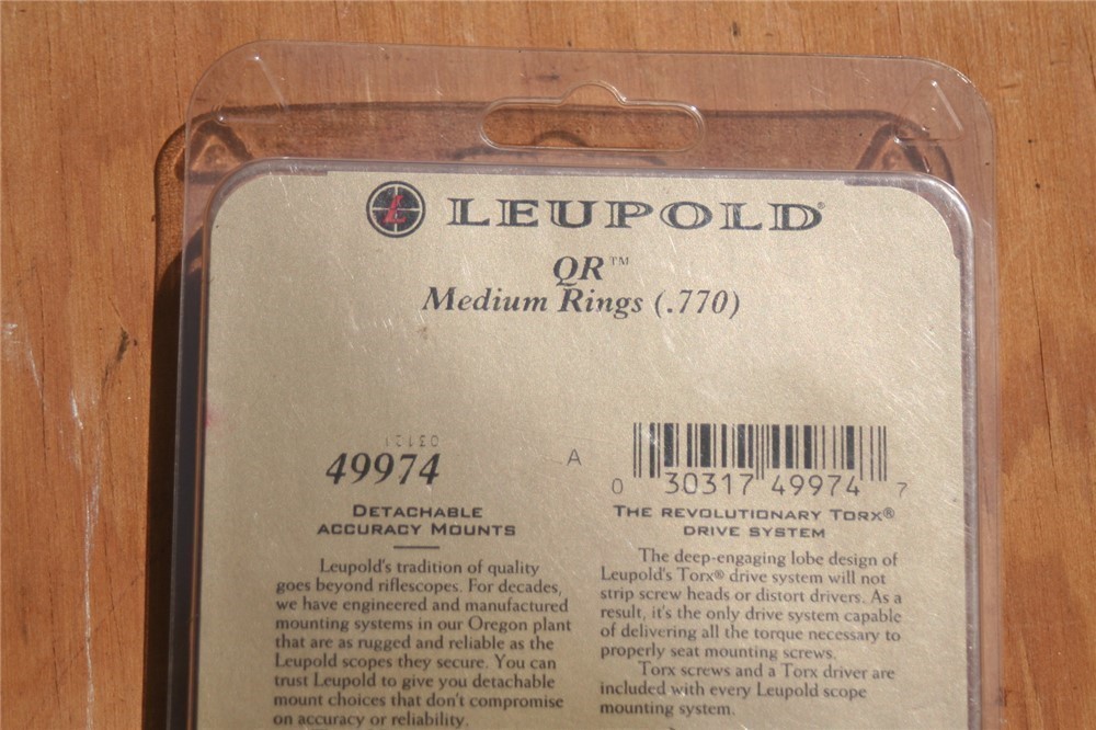 Leupold Scope Rings 49974 QR medium steel matte NOS-img-1