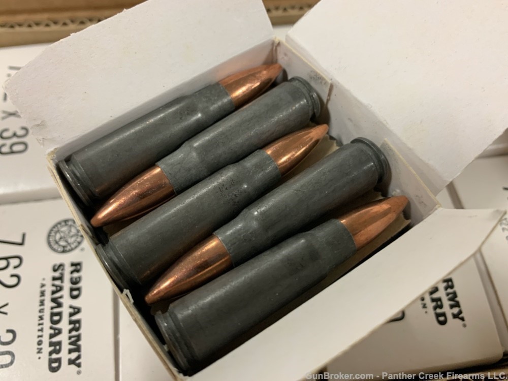 Century Red Army Russian 7.62x39 1000 rounds 122 grain FMJ AK47 Wolf-img-1