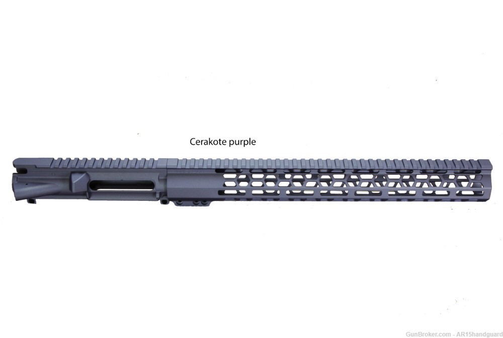 AR15 Stripped upper |Cerakote Purple| 15" MLOK Handguard Combo (MADE IN USA-img-0