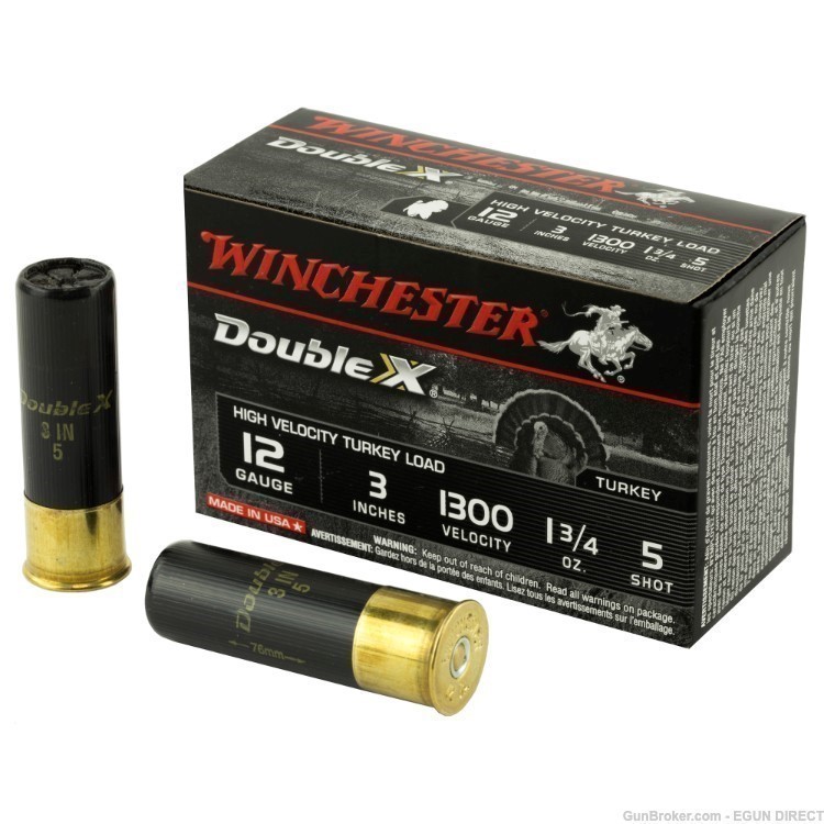 Winchester Ammunition Double X Turkey 12 Ga 3" Hi-Velocity #5 Shot - 10Rd-img-0